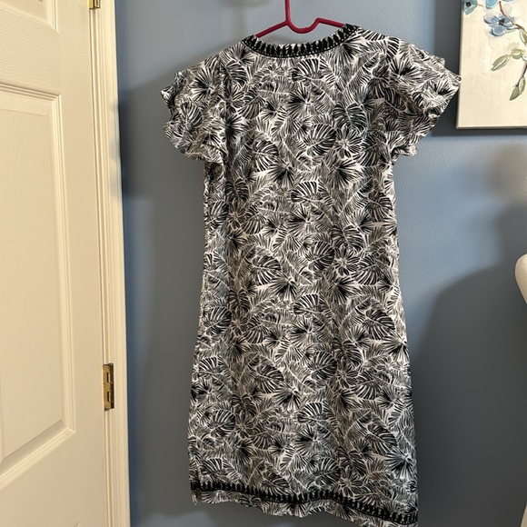 Vineyard Vines Palm Leaves Linen Shift Dress size XS - Picture 6 of 6